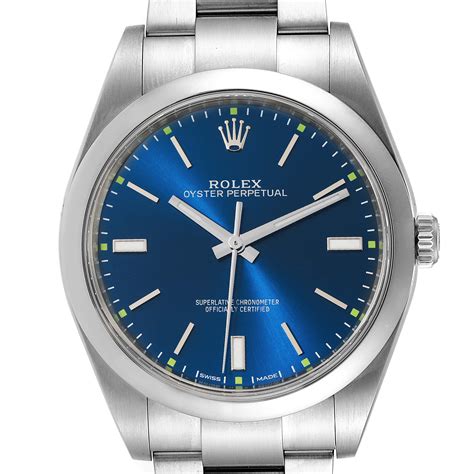 rolex oyster 39 blue|rolex oyster perpetual 39 price.